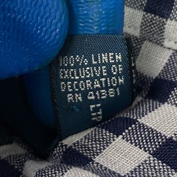 Vintage Ralph Lauren Linen Shirt Men's XL Blue White Gingham Check Button Down - Picture 5 of 11